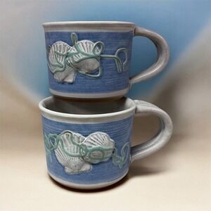Mikael Carstanjen Sea Shell Pottery Mugs, Set Of 2 (E2)